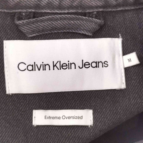 カルバンクラインジーンズ Calvin Klein Jeans Extreme Oversized ロゴプリント ブラックデニムジャケット メンズ